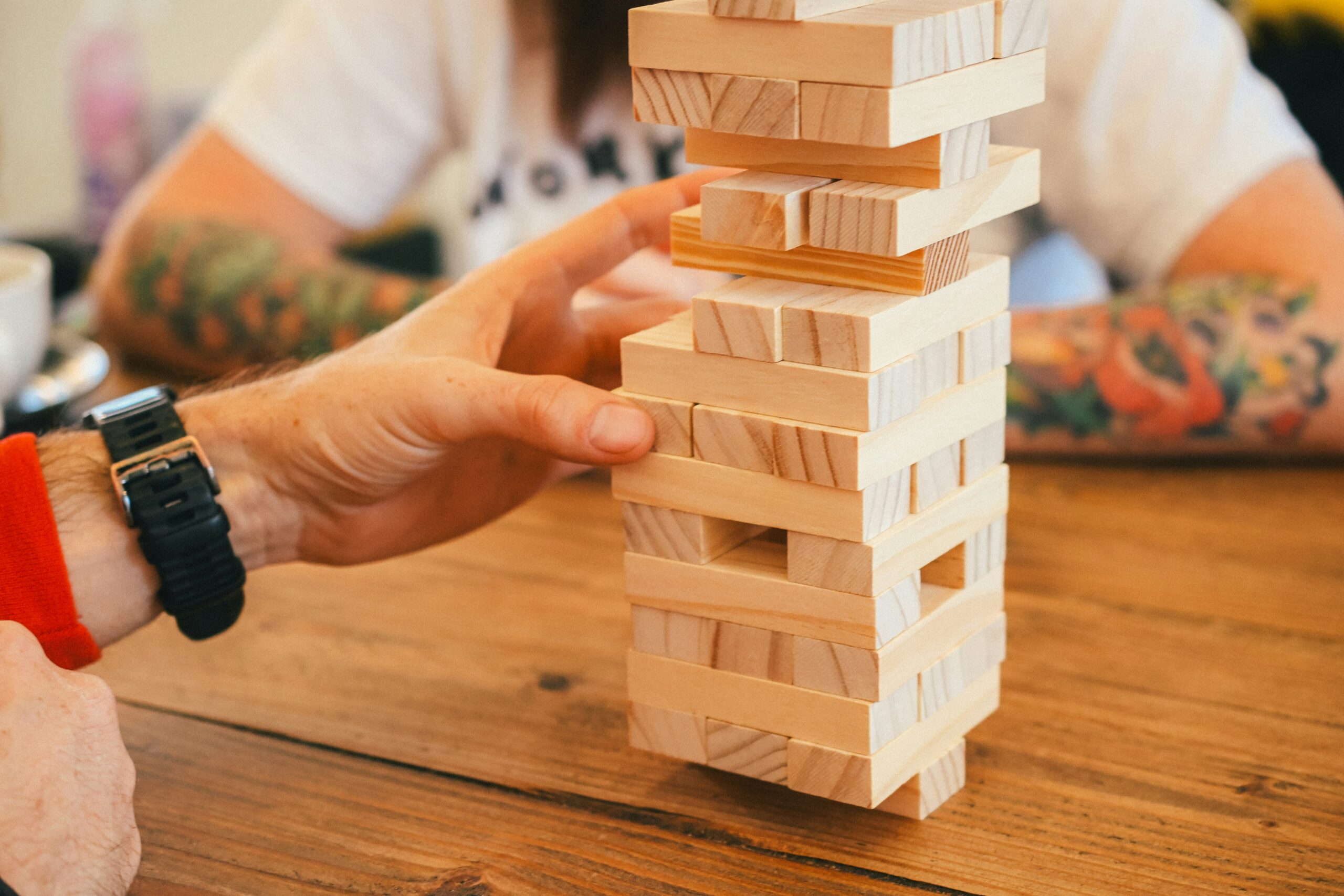 Jenga and snacks with Joe